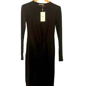 Zara Long Knit Dress Black NWT